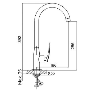 Смеситель для кухни Knotlor KN-41, хром